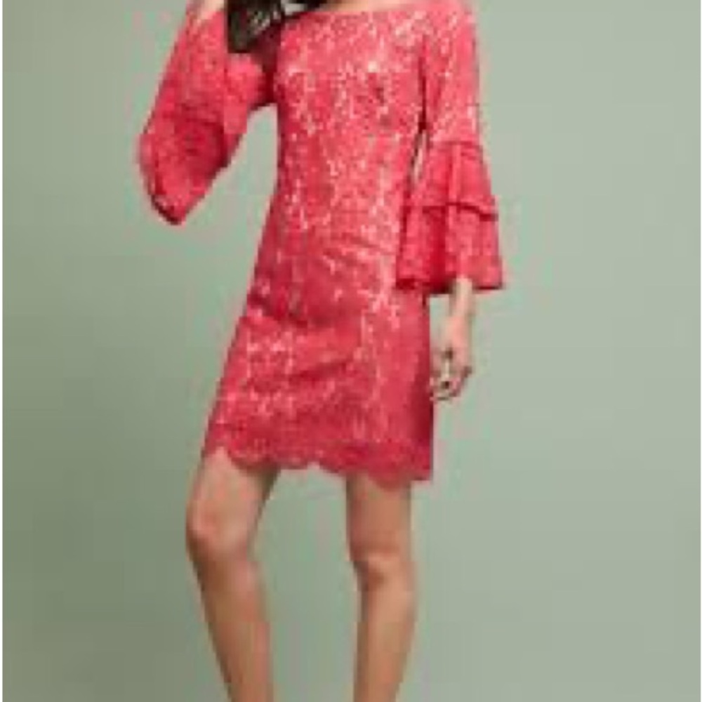 Eliza J Fuchsia Lace Dress